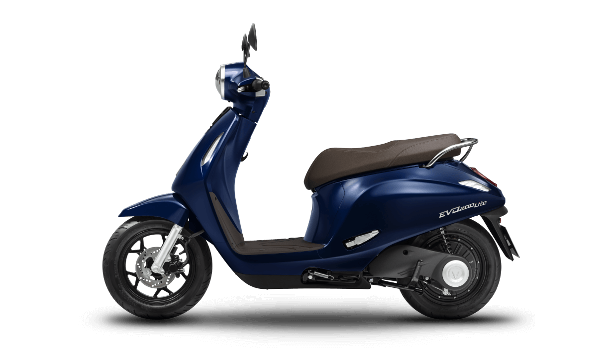 Thiết kế xe máy điện VinFast Evo200 Lite màu xanh