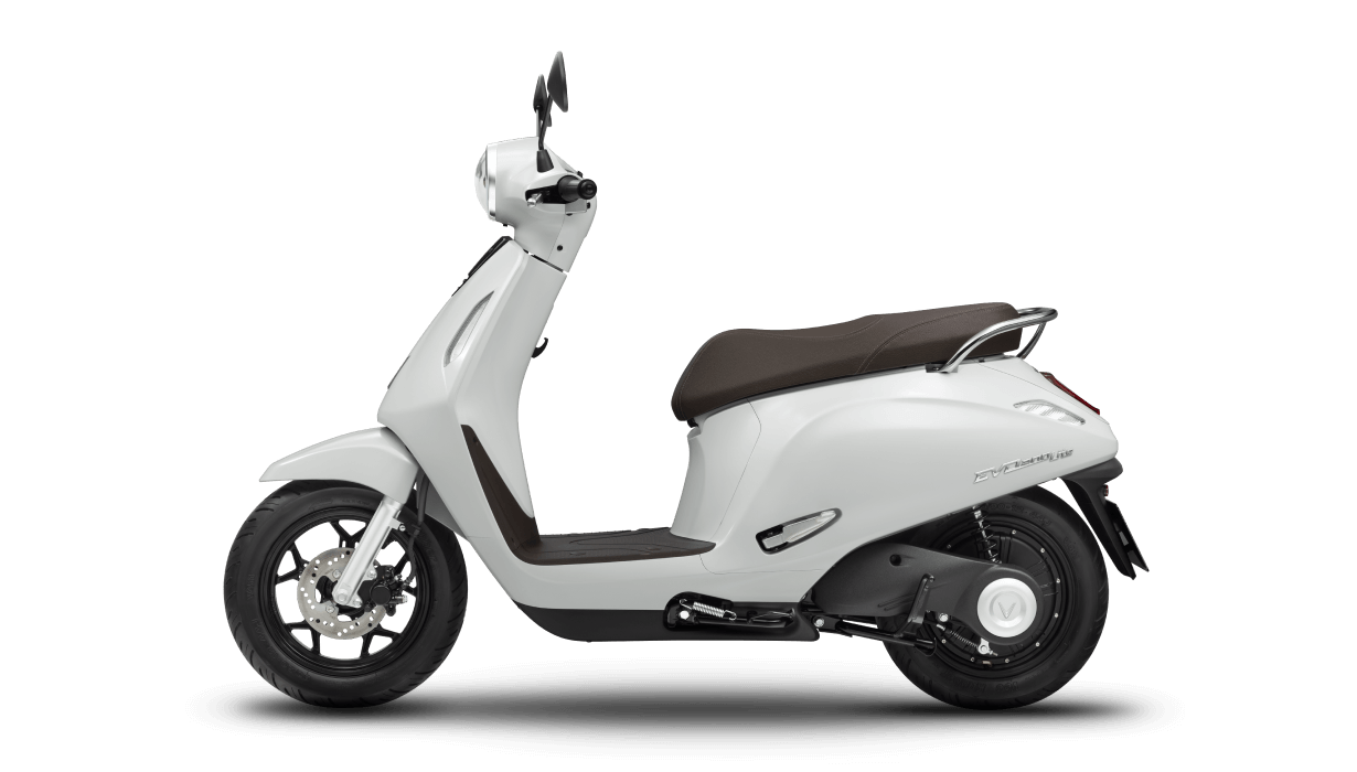 Thiết kế xe máy điện VinFast Evo200 Lite màu trắng